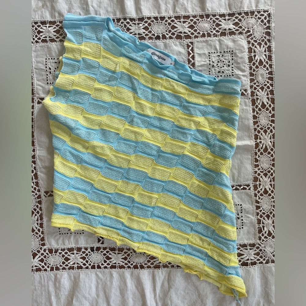 Gimaguas one shoulder knit top